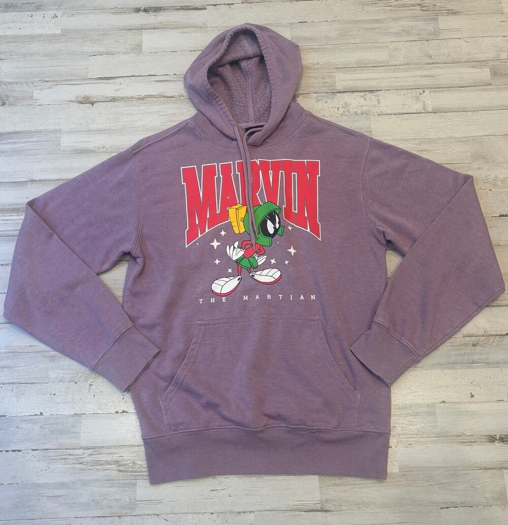 Looney Tunes Marvin The Martian Hoodie sz Small Adult EUC